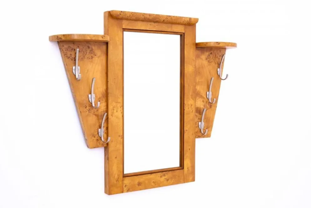 Porte-manteau Art Déco, Pologne, années 1940. Après rénovation.