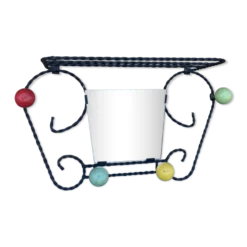 Porte-manteau miroir boule Année 60