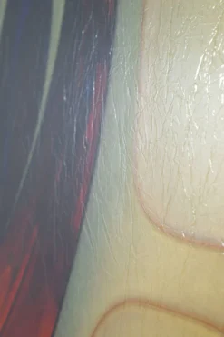 Porte moderniste en fibre de verre avec art abstrait, Belgique années 1960