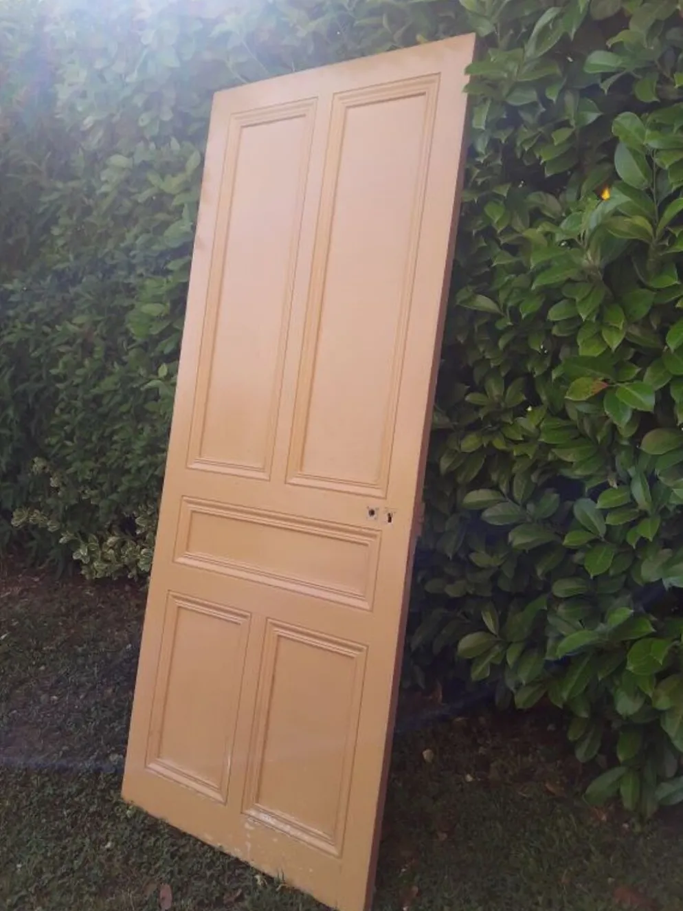 Porte palière 210,3x85,6cm ancienne moulurée