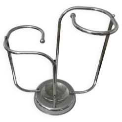 Porte-parapluie Art Déco en acier tubulaire et chrome, Belgique, 1930
