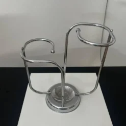 Porte-parapluie Art Déco en acier tubulaire et chrome, Belgique, 1930