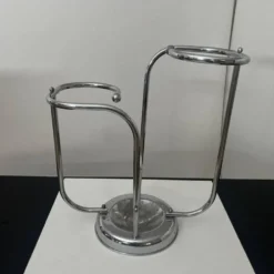 Porte-parapluie Art Déco en acier tubulaire et chrome, Belgique, 1930