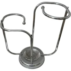 Porte-parapluie Art Déco en acier tubulaire et chrome, Belgique, 1930