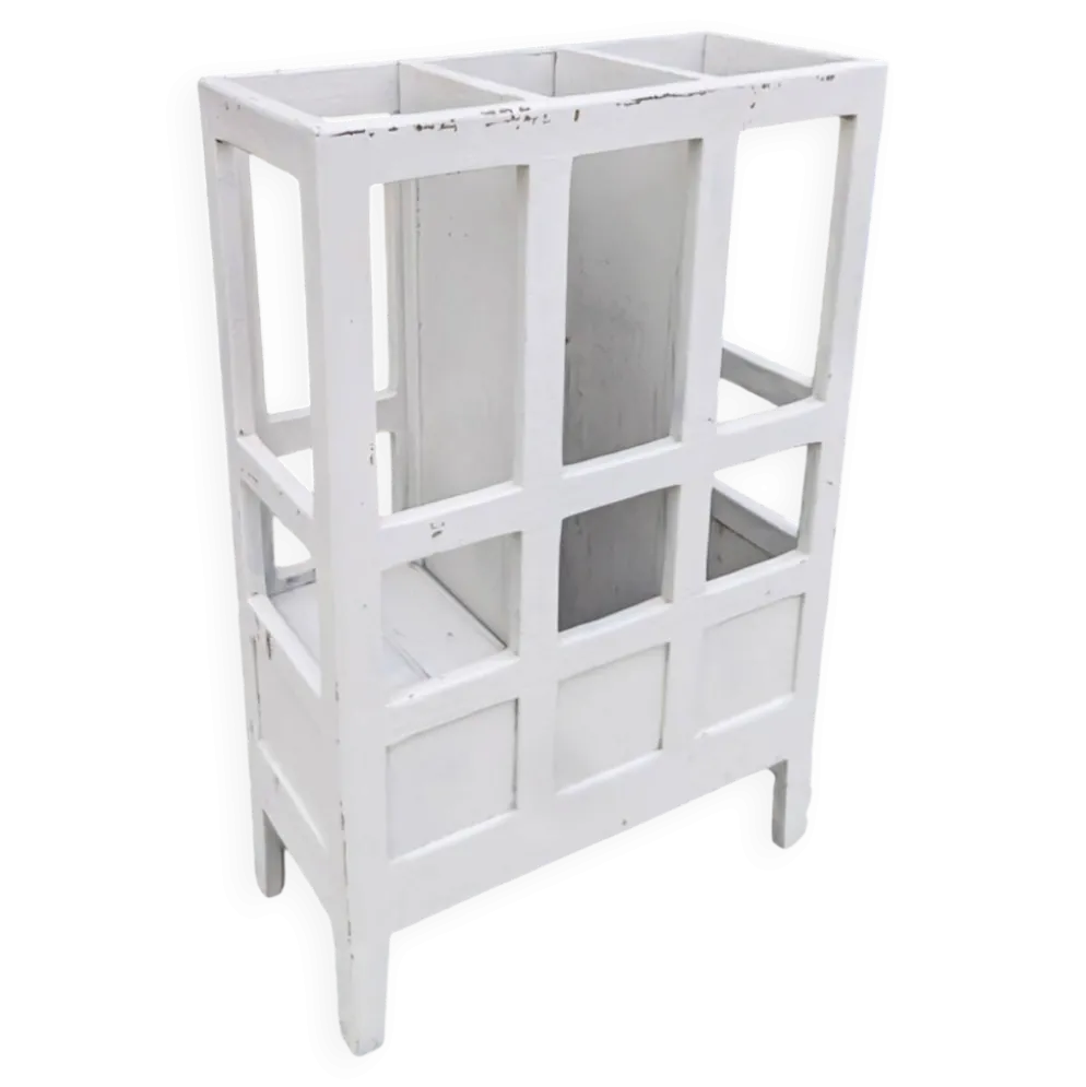 Porte parapluie/canne en Bois bistrot Patine 1900 Shabby Gustavien