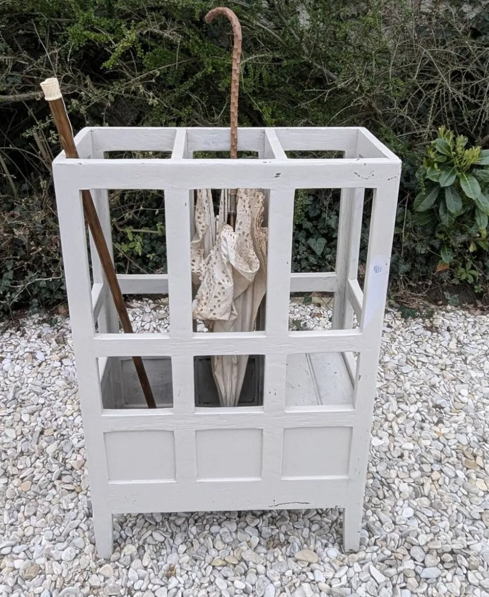 Porte parapluie/canne en Bois bistrot Patine 1900 Shabby Gustavien