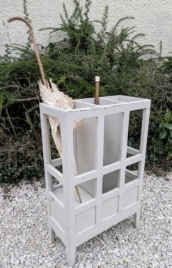 Porte parapluie/canne en Bois bistrot Patine 1900 Shabby Gustavien