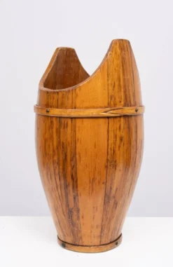 Porte-parapluie courbé en bois, années 1960, France