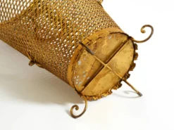 Porte-parapluie de style Régence en métal doré, Italie années 1960