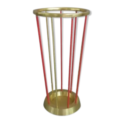 Porte parapluie doré et rouge
