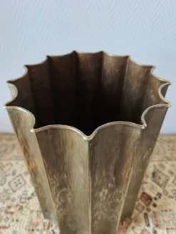Porte-parapluie Egidio Casagrande en laiton martelé, Italie, circa 1960