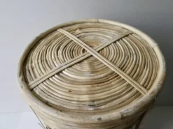 Porte-parapluie en bambou et laiton années 70