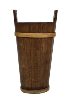 Porte-parapluie en bois vintage, design minimaliste des années 1960