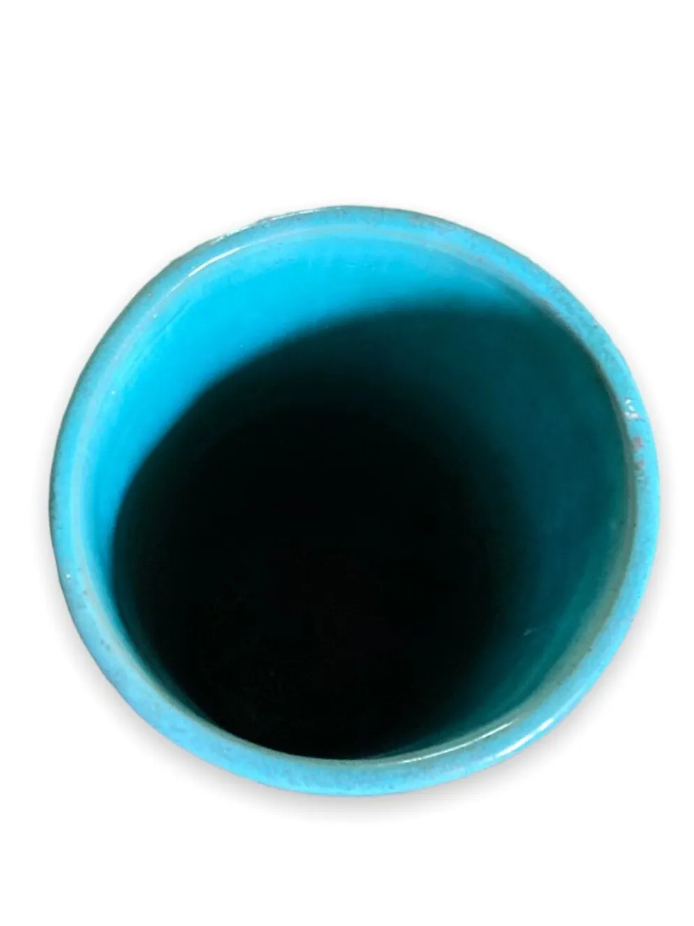 Porte-parapluie en céramique bleue signé clément massier 1900-1920