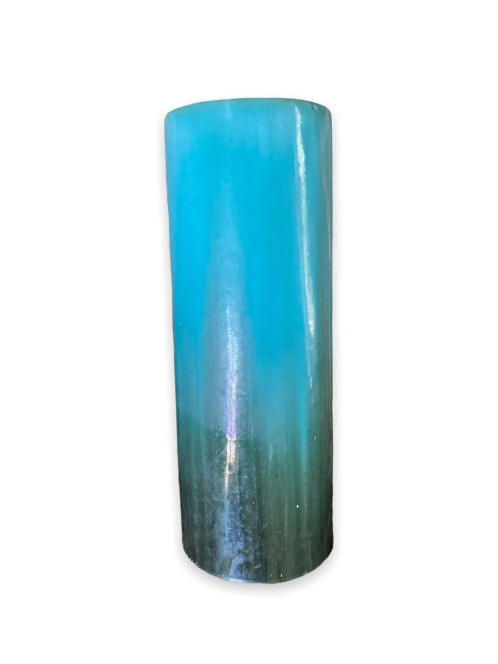 Porte-parapluie en céramique bleue signé clément massier 1900-1920