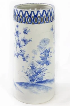 Porte-parapluie en céramique chinoise peinte à la main
