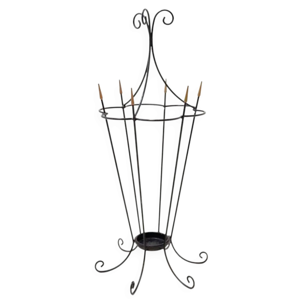 Porte-parapluie en fer forgé mid-century - années 1960