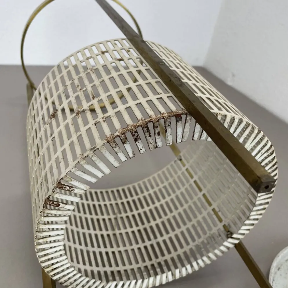 Porte-parapluie en laiton de style Mategot , Hollywood Regency, France années 50