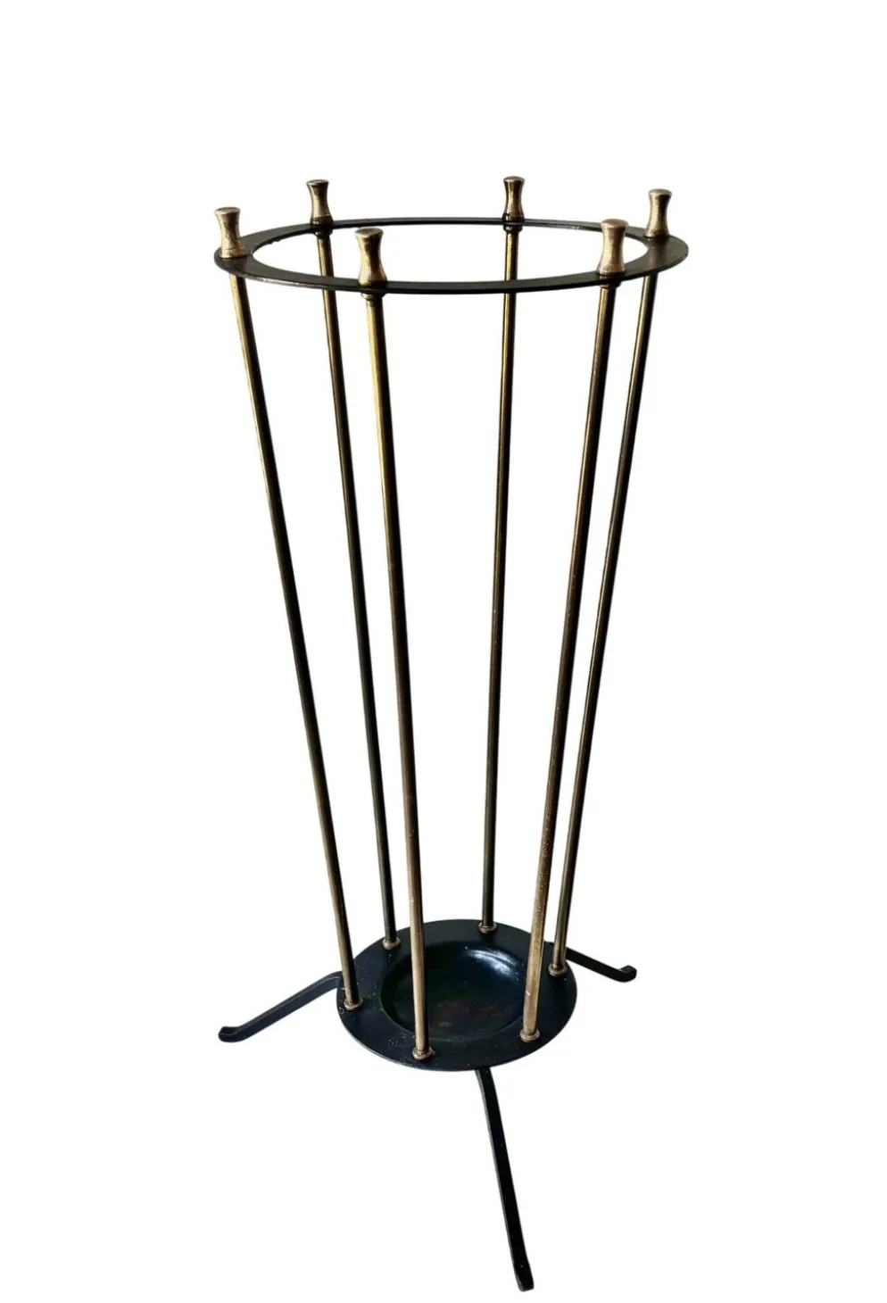 Porte-parapluie en laiton Mid Century