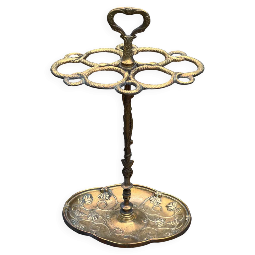 Porte-parapluie en laiton vintage