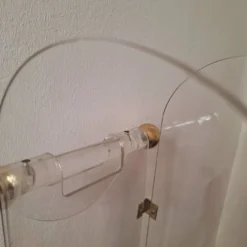 Porte-parapluie en lucite / acrylique et laiton inspiré par Fontana Arte, années 1970