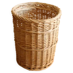 Porte-parapluie en osier fait main - Vintage