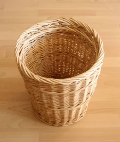 Porte-parapluie en osier fait main - Vintage
