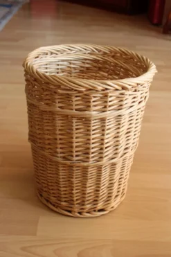 Porte-parapluie en osier fait main - Vintage