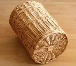 Porte-parapluie en osier fait main - Vintage