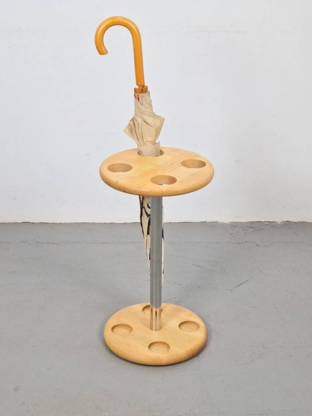 Porte-parapluie en pin vintage de Brødrene Andersen Møbelsnedkeri, Danemark, années 1970.