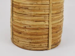 Porte-parapluie et corbeille à papier en bambou et laiton style Riviera, Italie, années 1970