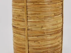 Porte-parapluie et corbeille à papier en bambou et laiton style Riviera, Italie, années 1970