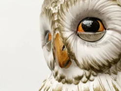 Porte-parapluie hibou en céramique italienne vintage