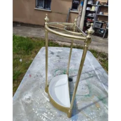 Porte-parapluie 1900 laiton, fonte et fer