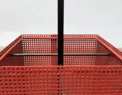 Porte-parapluie minimaliste en acier perforé, années 1960