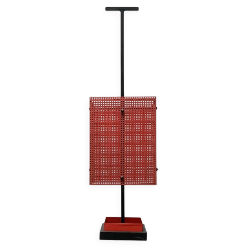 Porte-parapluie minimaliste en acier perforé, années 1960