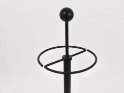 Porte-parapluie noir post-moderne Castiglioni style Memphis, Italie, années 1980