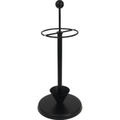 Porte-parapluie noir post-moderne Castiglioni style Memphis, Italie, années 1980