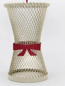 Porte-parapluie à nœud papillon style Mathieu Matégot, milieu du siècle, métal, France, années 1950