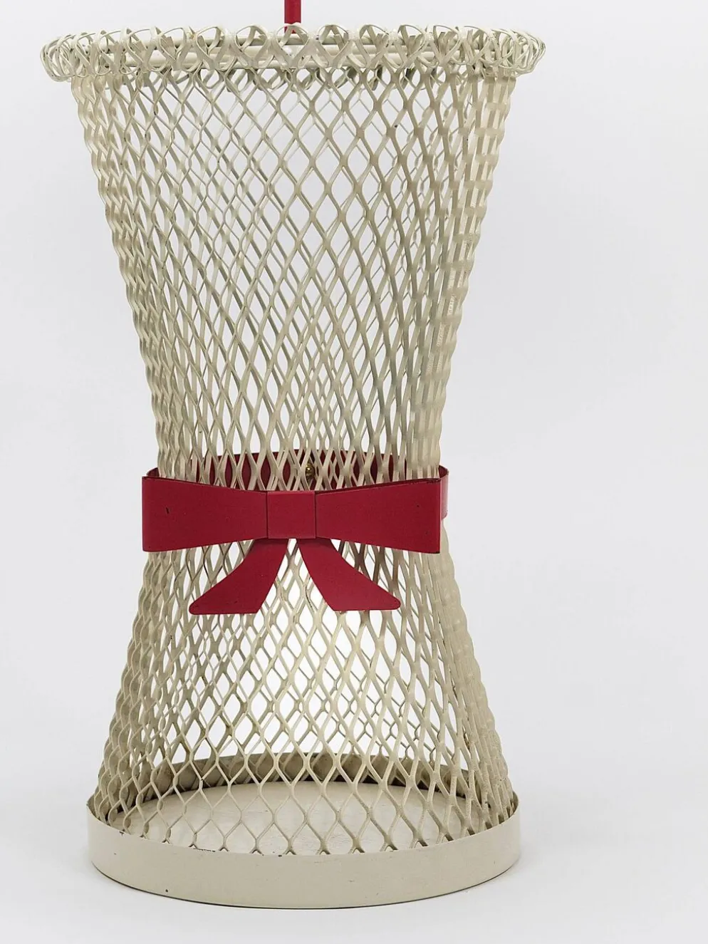Porte-parapluie à nœud papillon style Mathieu Matégot, milieu du siècle, métal, France, années 1950