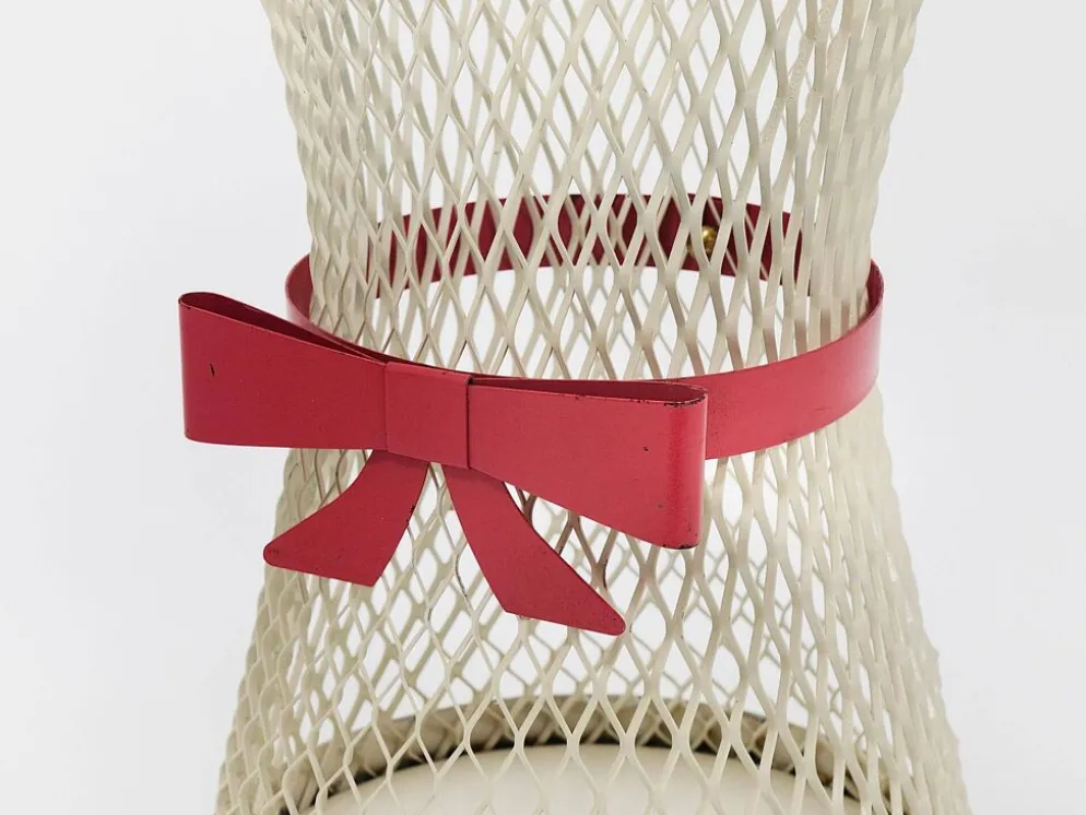Porte-parapluie à nœud papillon style Mathieu Matégot, milieu du siècle, métal, France, années 1950