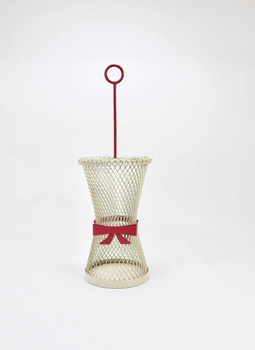 Porte-parapluie à nœud papillon style Mathieu Matégot, milieu du siècle, métal, France, années 1950