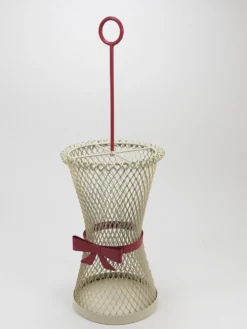 Porte-parapluie à nœud papillon style Mathieu Matégot, milieu du siècle, métal, France, années 1950