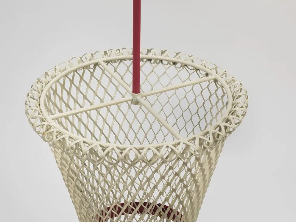 Porte-parapluie à nœud papillon style Mathieu Matégot, milieu du siècle, métal, France, années 1950