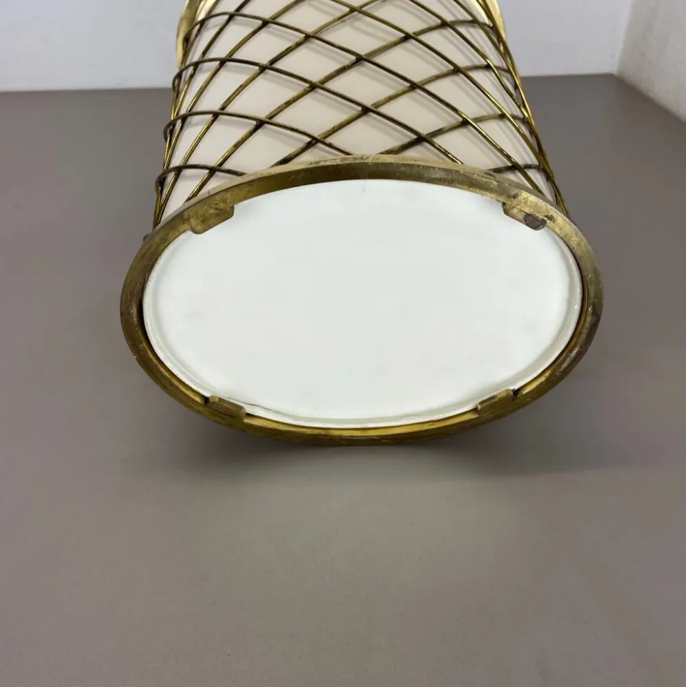 Porte-parapluie original en laiton des années 1950 par Vereinigte Werkstätten München, Allemagne