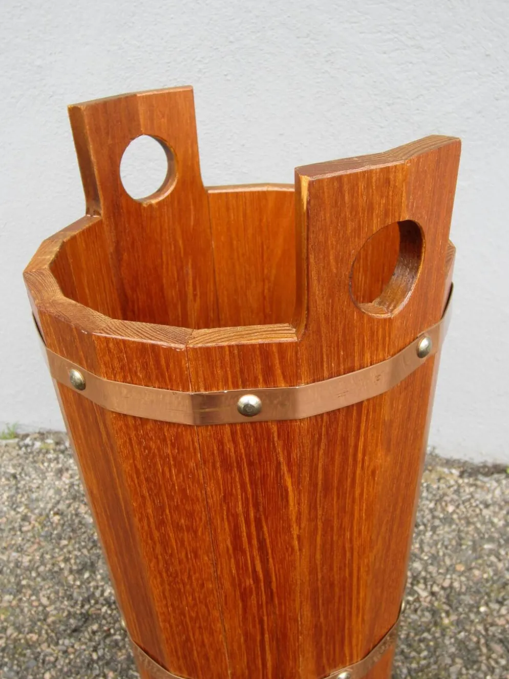 Porte-parapluie scandinave en teck par J.H Sävsjö