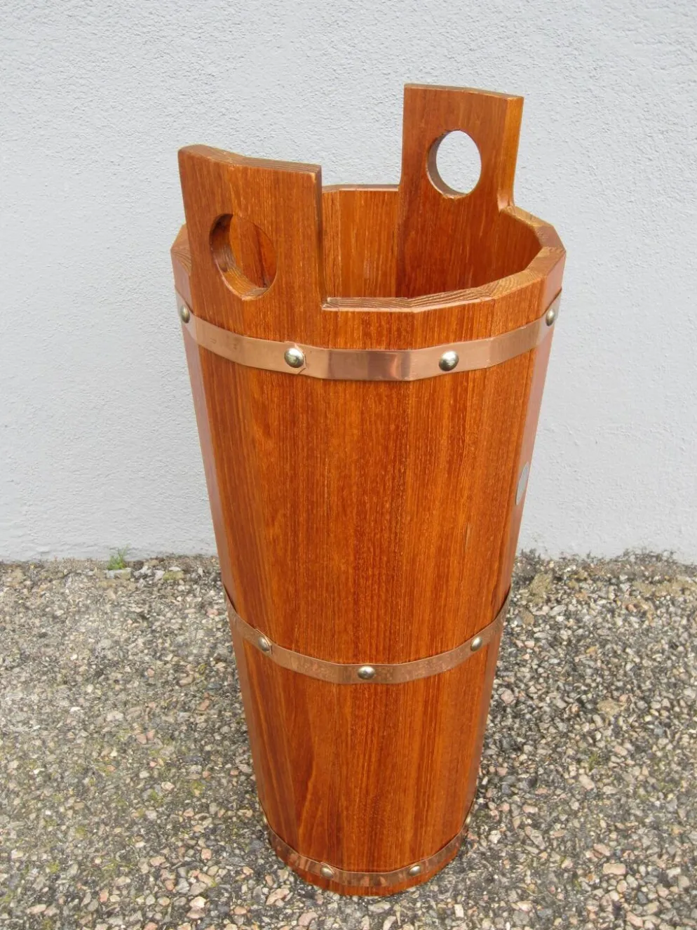 Porte-parapluie scandinave en teck par J.H Sävsjö