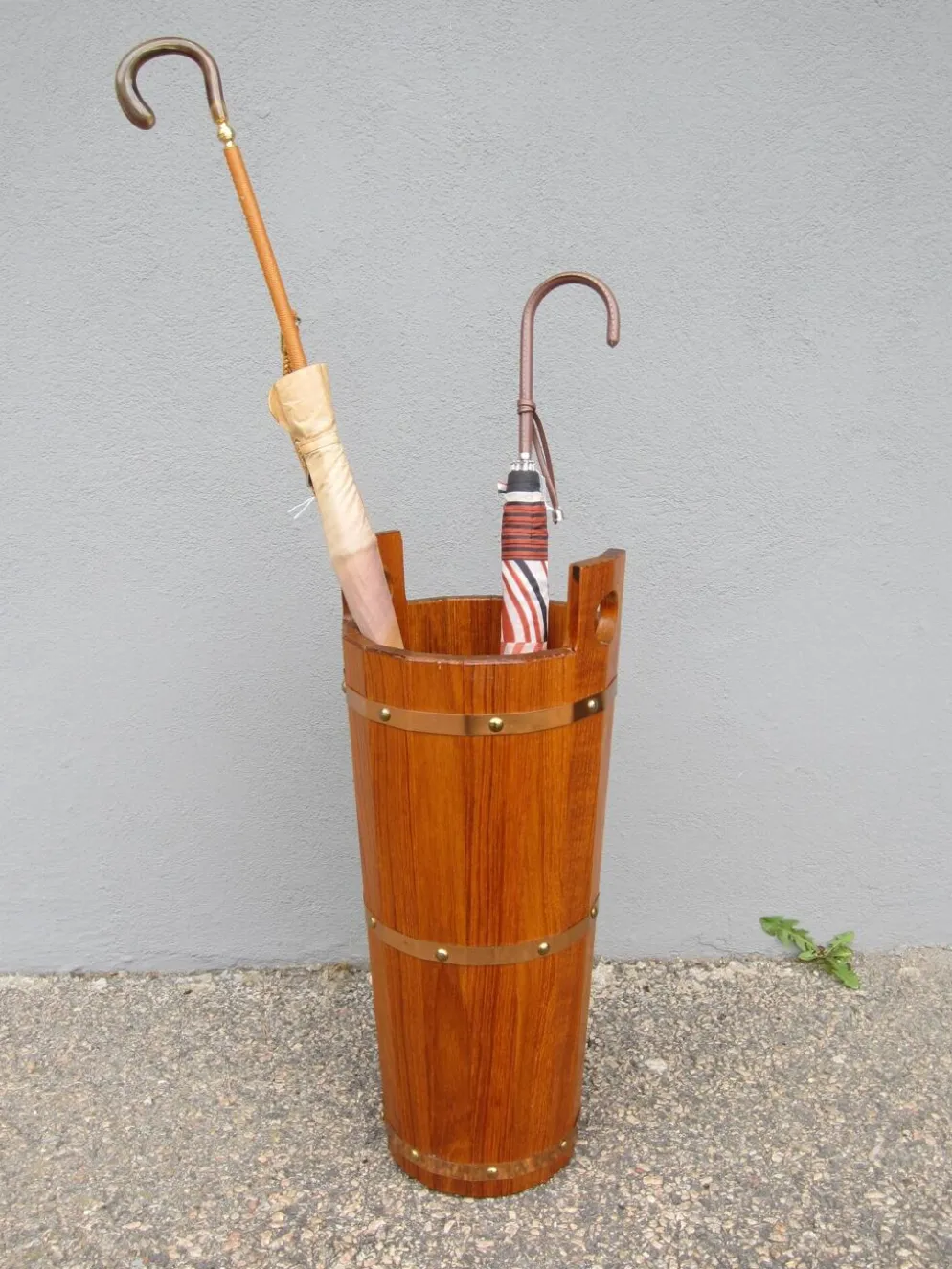 Porte-parapluie scandinave en teck par J.H Sävsjö