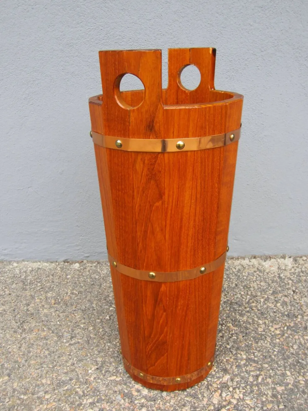 Porte-parapluie scandinave en teck par J.H Sävsjö