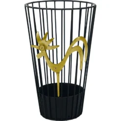 Porte-parapluies Coq en Laiton Walter Bosse Milieu du Siècle pour Herta Baller, années 1950